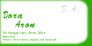 dora aron business card