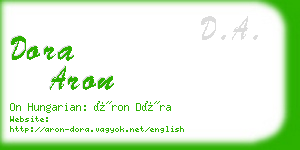 dora aron business card